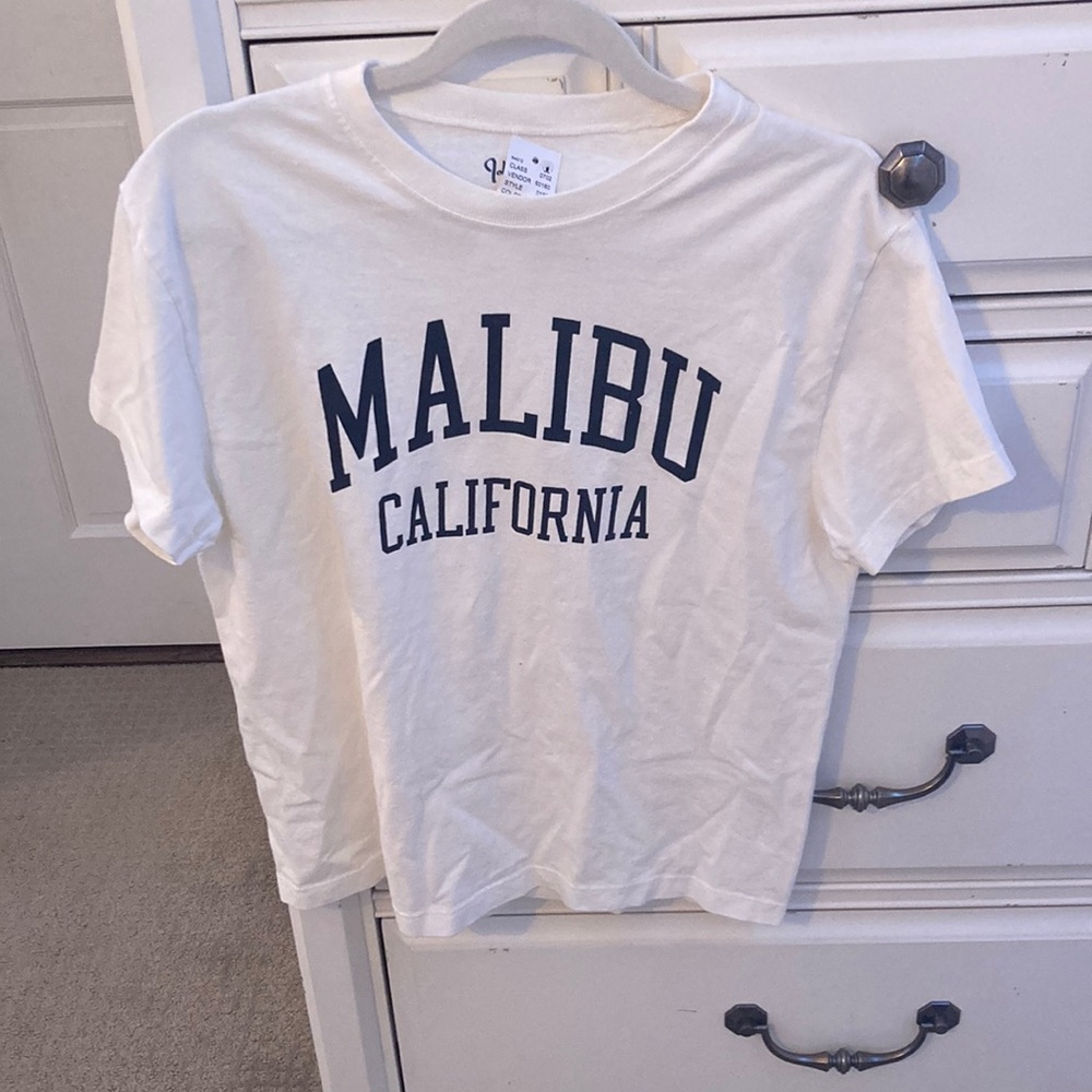 White, Malibu oversized tee from PacSun/John Galt